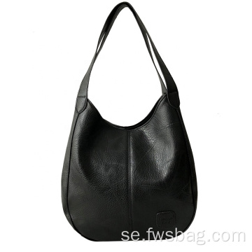 Hållbar stor kapacitet multifunktion rese shopping mode casual mjuk pu läder axel handväska för kvinnlig dam